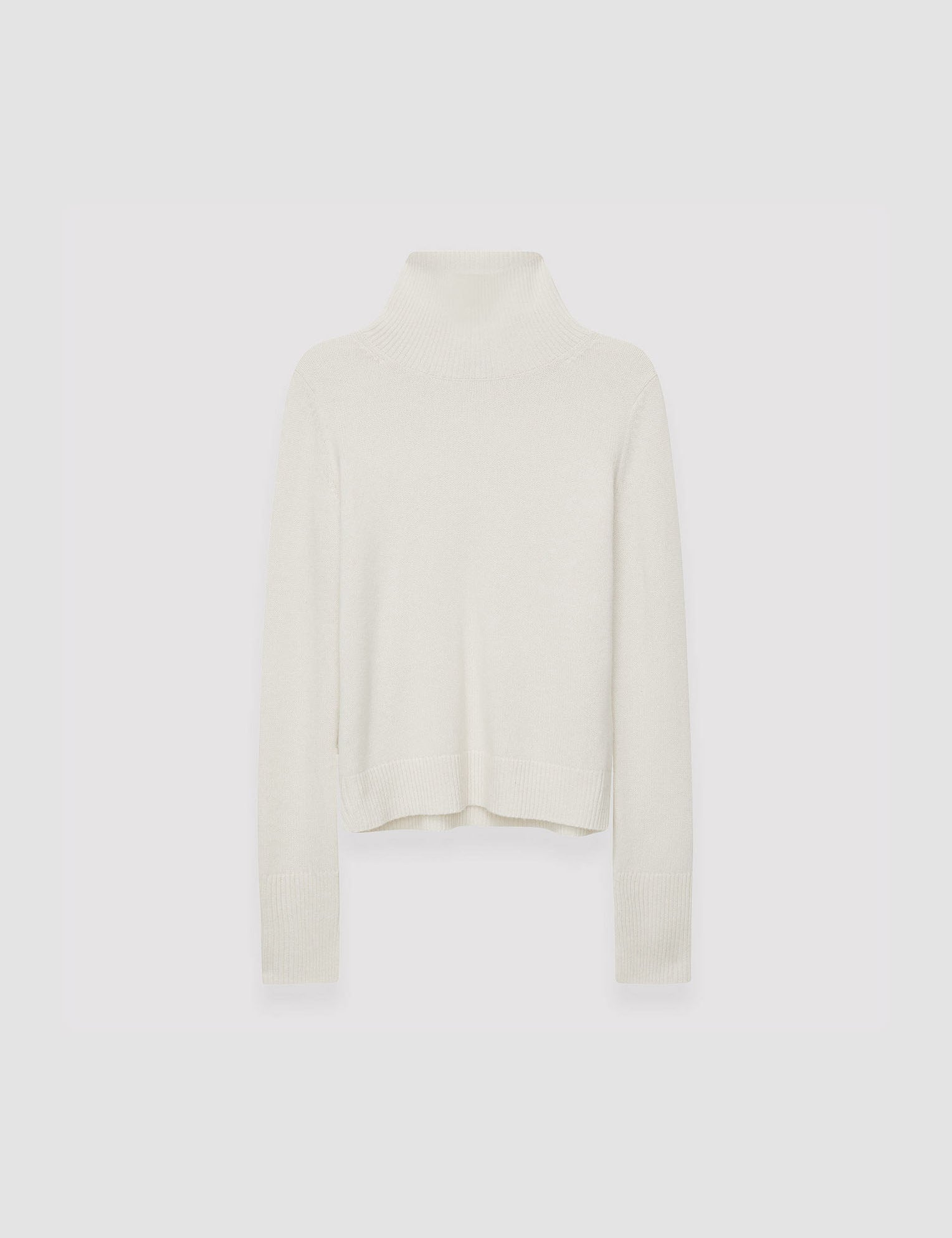 White Pure Cashmere High Neck Jumper - Joseph