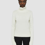 White Pure Cashmere High Neck Jumper - Joseph