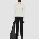 White Pure Cashmere High Neck Jumper - Joseph