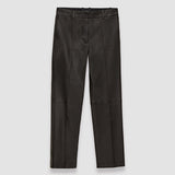 Black Coleman Leather Stretch Trousers - Joseph