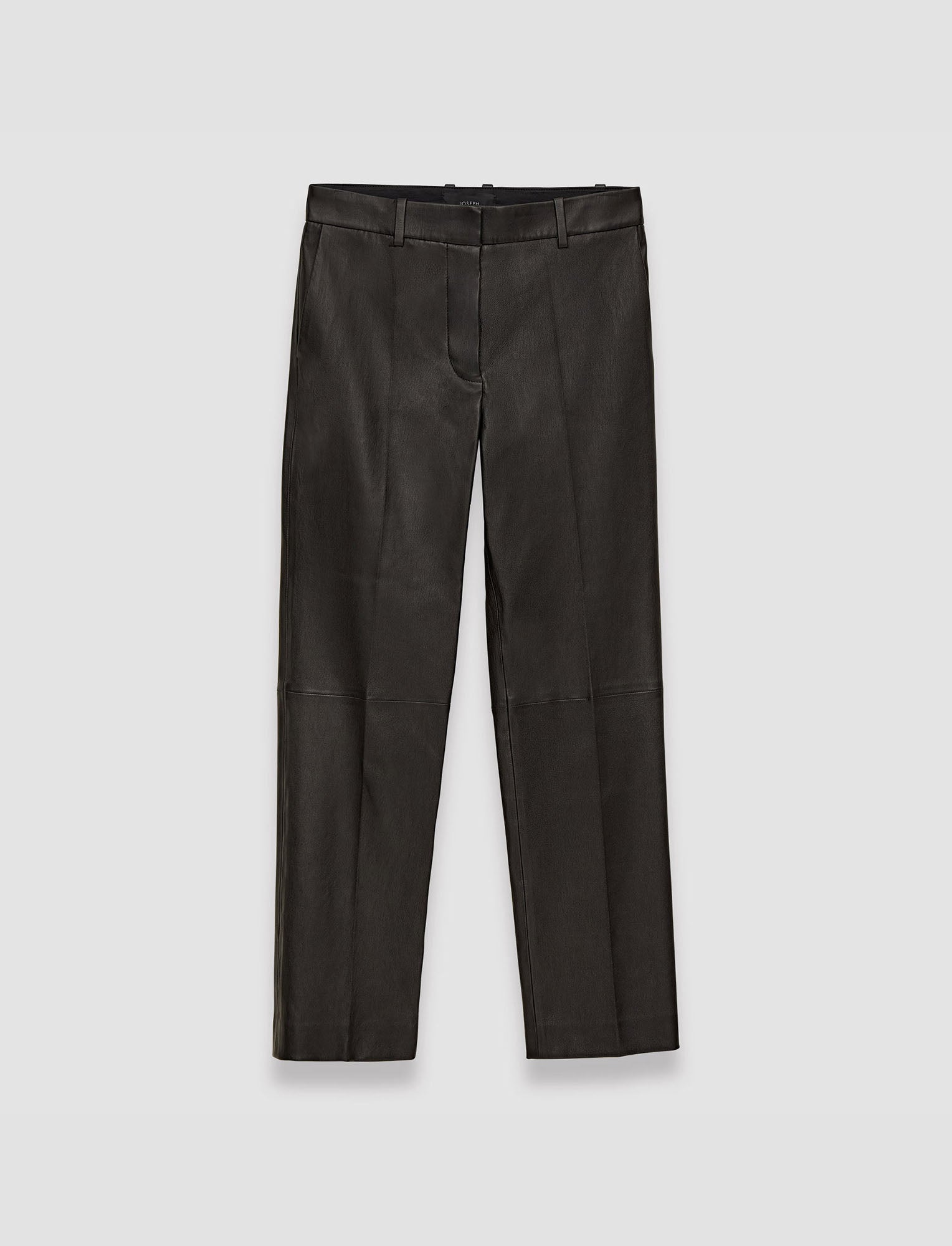 black-coleman-leather-stretch-trousers-JOSEPH