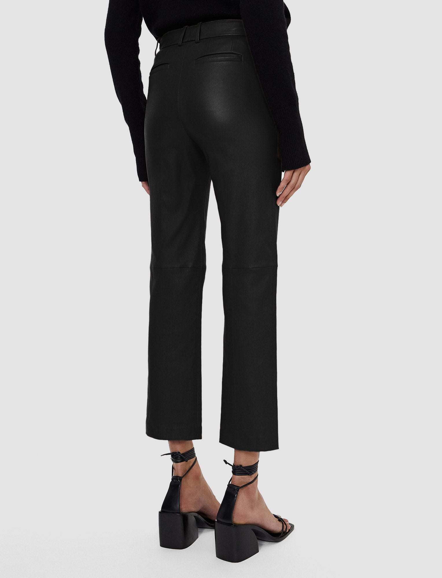 black-coleman-leather-stretch-trousers-JOSEPH