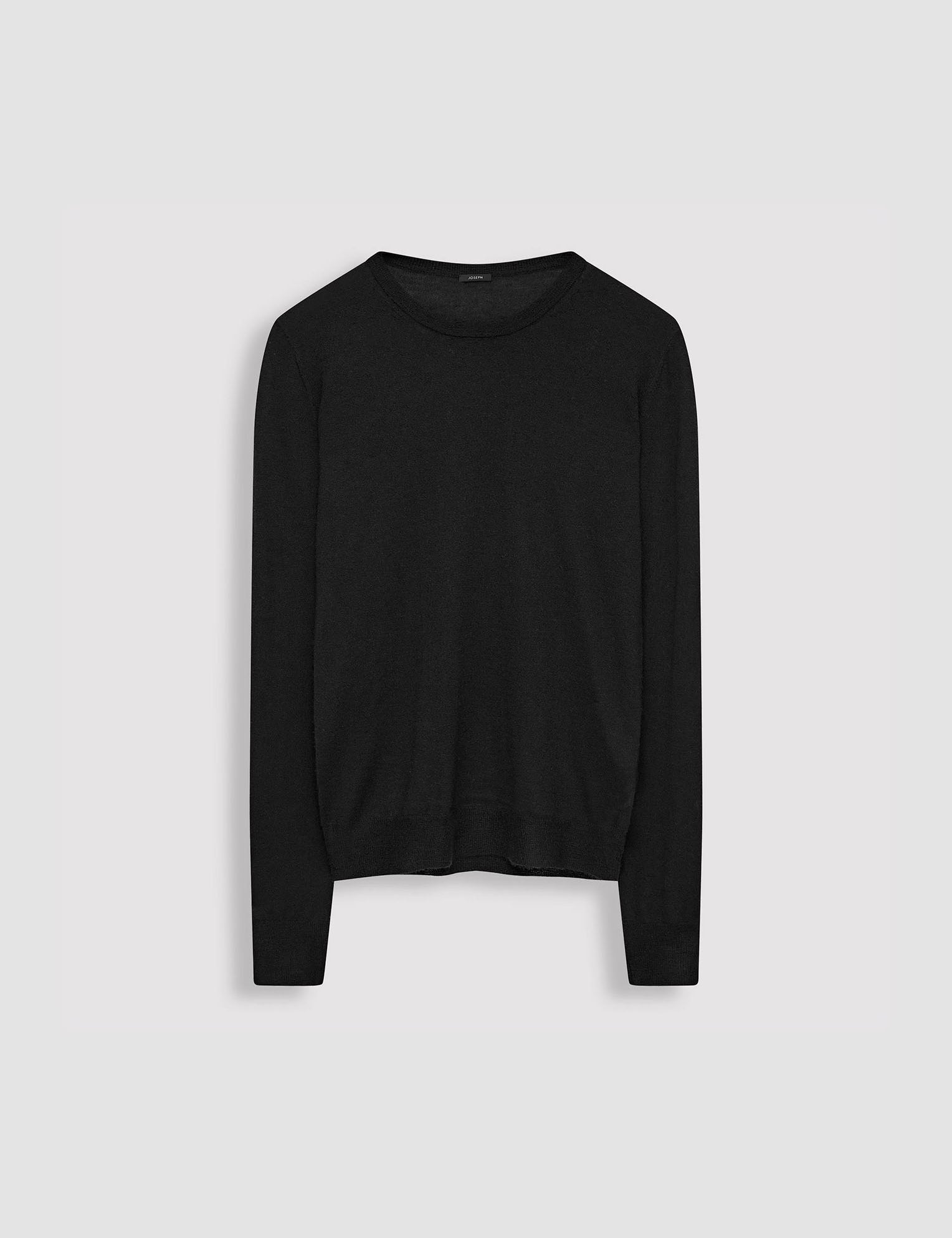 Black Cashair Round Neck Jumper - Joseph