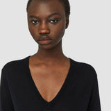 Black Cashair V Neck Jumper - Joseph