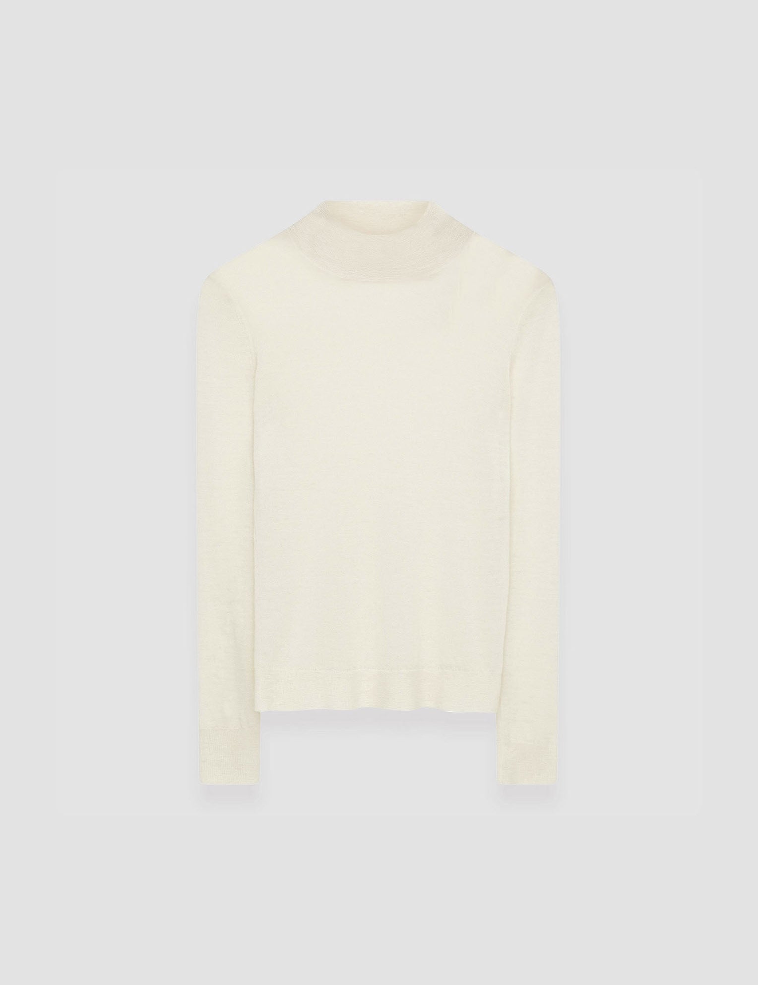 White Cashair High Neck Jumper - Joseph