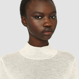 White Cashair High Neck Jumper - Joseph