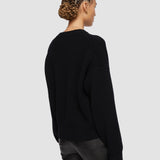 Black Cardigan Stitch Jumper - Joseph