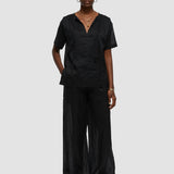 Black Ramie Voile Birna Top - Joseph