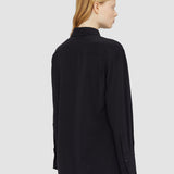 Black Joe Silk Crepe de Chine Blouse - Joseph