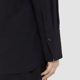 Black Joe Silk Crepe de Chine Blouse - Joseph