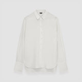 White Joe Silk Crepe de Chine Blouse - Joseph