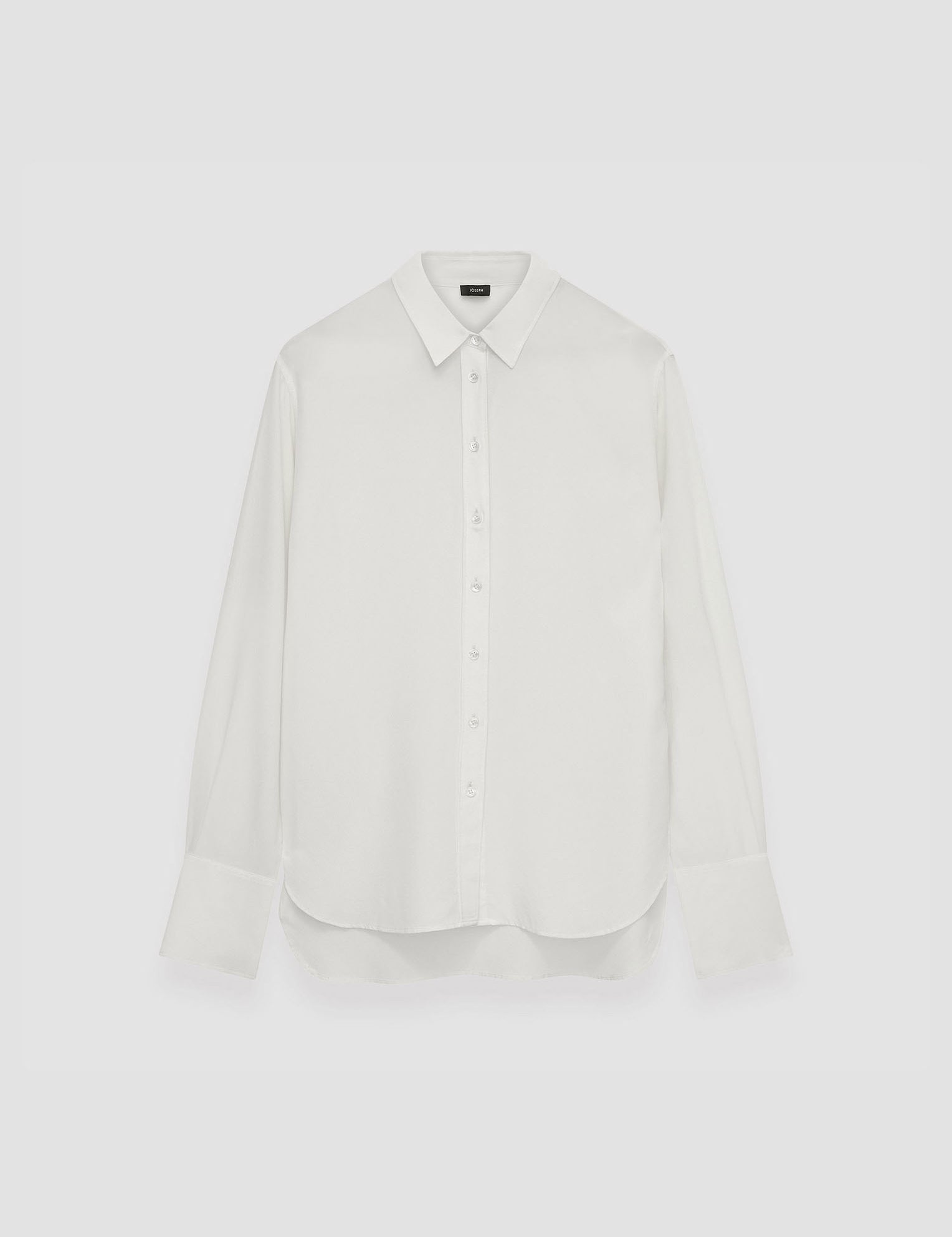 White Joe Silk Crepe de Chine Blouse - Joseph