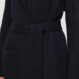 Black Luxe Cardigan Stitch Coat - Joseph