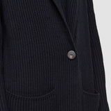 Black Luxe Cardigan Stitch Coat - Joseph