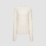 Light Cable Knit Round Neck Jumper