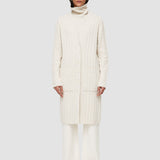 White Light Cable Knit Long Cardigan - Joseph