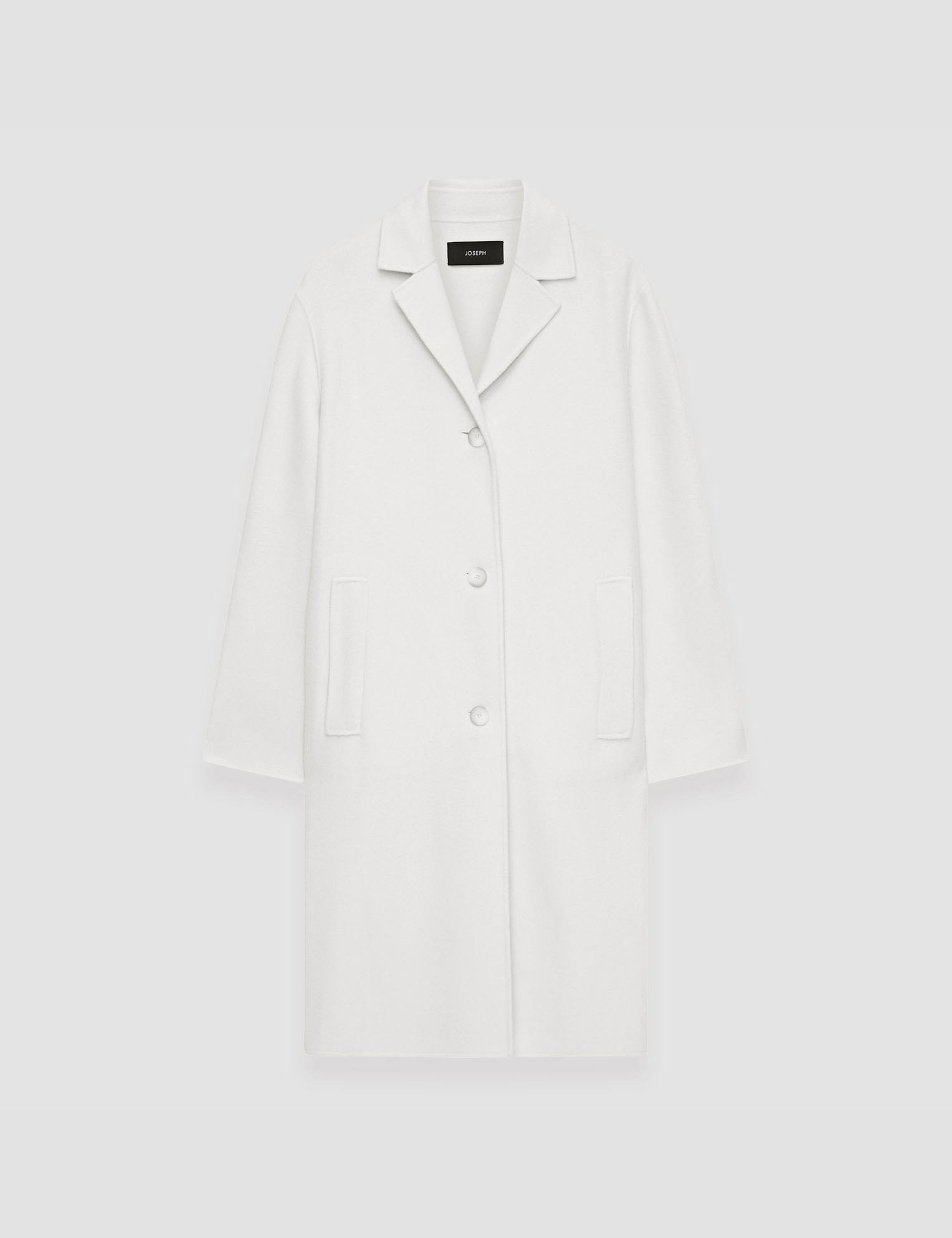 White Double Face Cashmere Caia Coat - Joseph