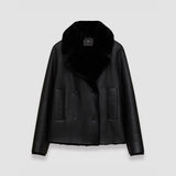 Black Shearling Calla Coat - Joseph