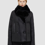 Black Shearling Calla Coat - Joseph