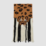 Tan Leopard Knit Scarf - Joseph