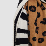 Tan Leopard Knit Scarf - Joseph