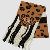 Tan Leopard Knit Scarf - Joseph