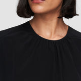 Black Silk Crepe de Soie Braidwood Blouse - Joseph