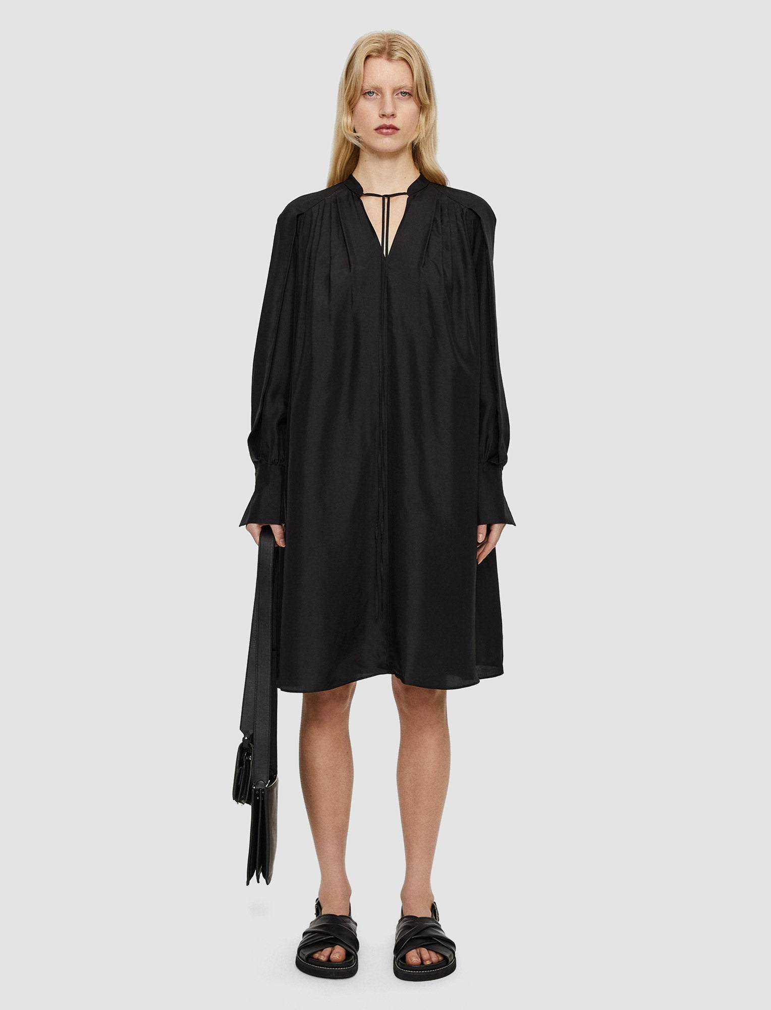 black-silk-habotai-dewar-dress-JOSEPH