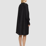 Black Silk Habotai Dewar Dress - Joseph