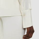 White Bailie Silk Crepe de Chine Blouse - Joseph