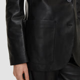 Black Nappa Leather Jacques Jacket - Joseph