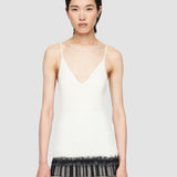 White Knit & Lace Top - Joseph