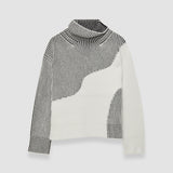 Cardigan Stitch Animation High Neck Jumper