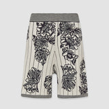 Short en jacquard imprimé à fleurs