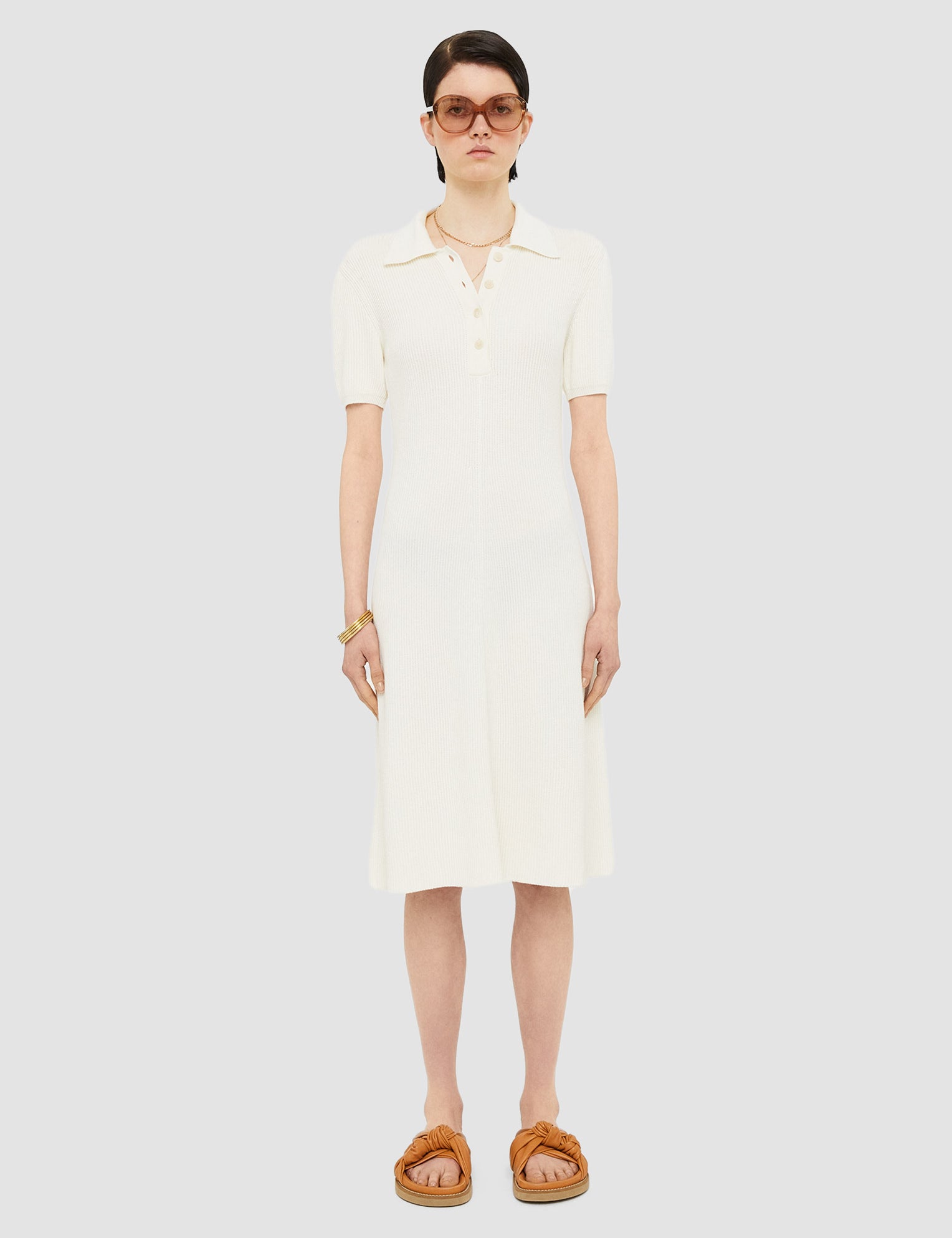 White Egyptian Cotton Dress - Joseph