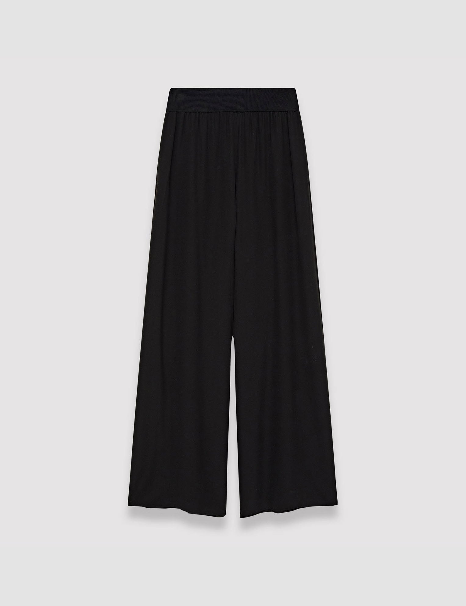 Black Hulin Crepe de Soie Silk Trousers - Joseph