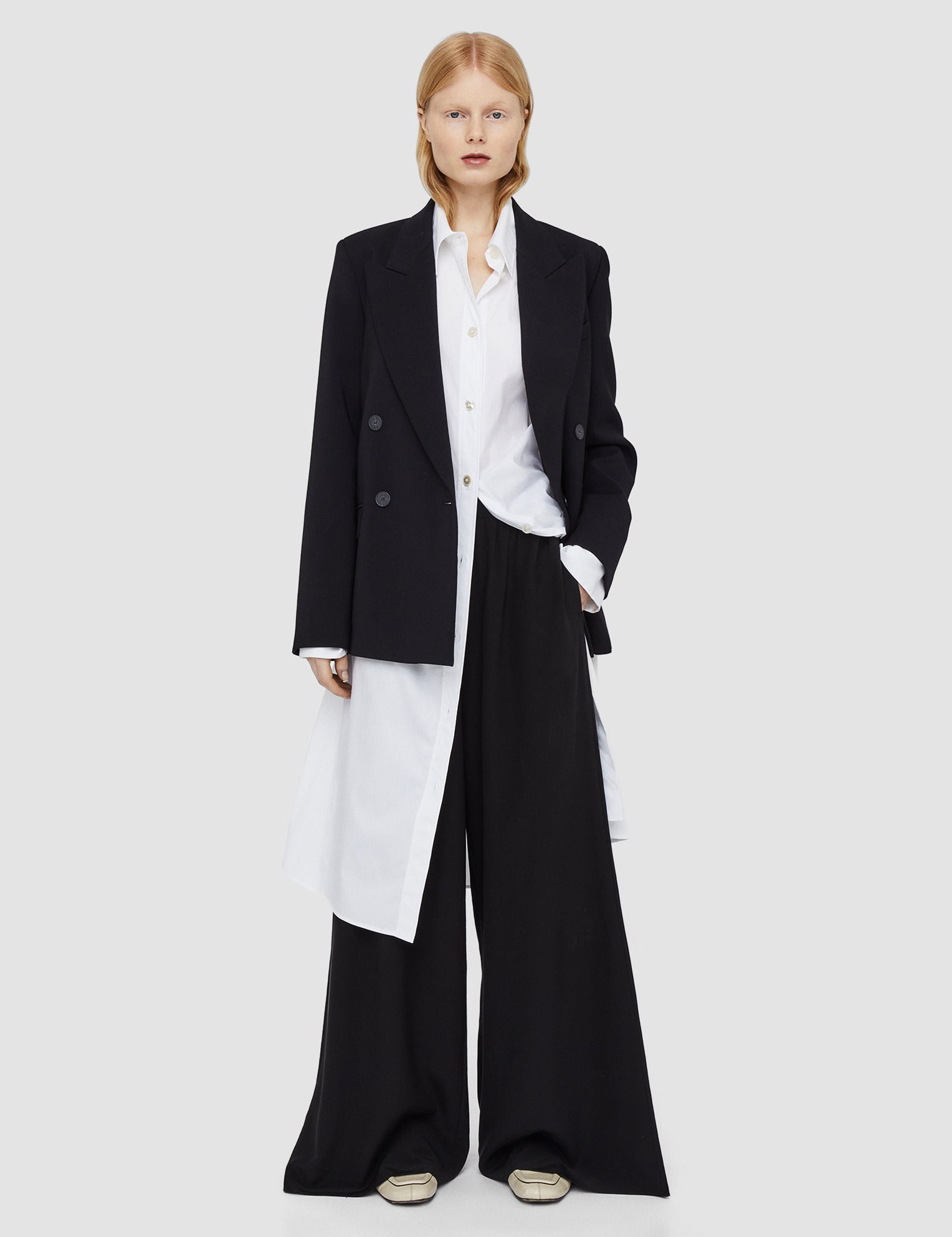 Black Hulin Crepe de Soie Silk Trousers - Joseph