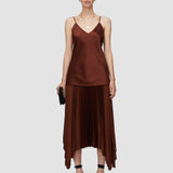 Brown Clea Silk Satin Camisole - Joseph