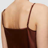 Brown Clea Silk Satin Camisole - Joseph