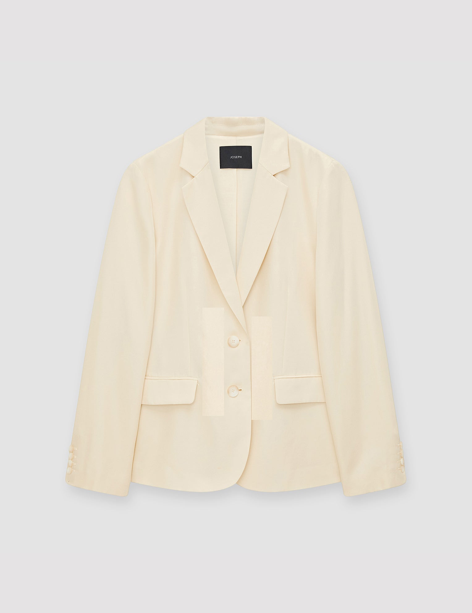 White Soft Cotton Silk Belmore Jacket - Joseph