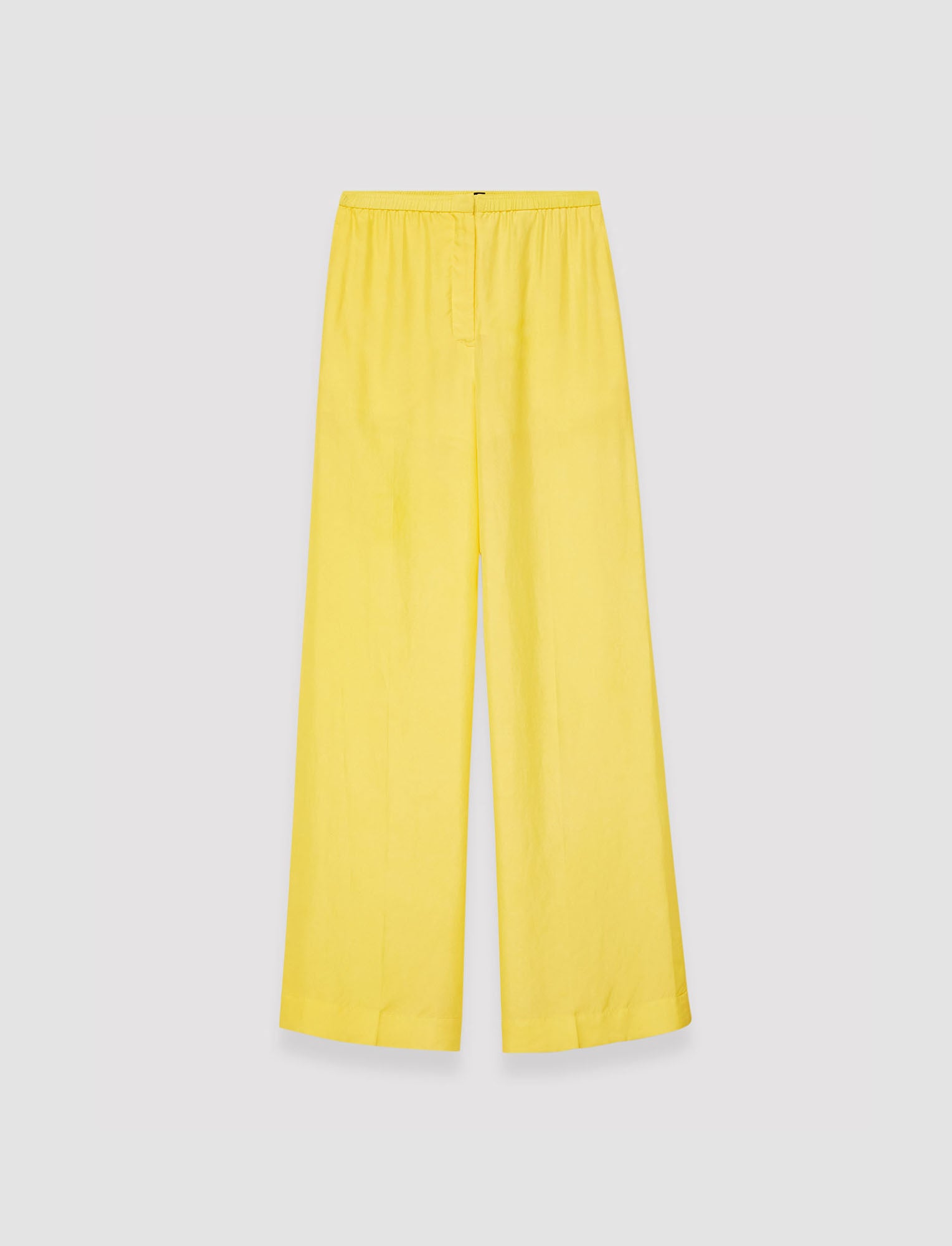 jaune-pantalon-thoresby-en-soie-habotai-JOSEPH