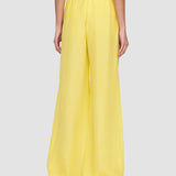 Yellow Thoresby Habotai Silk Trousers - Joseph