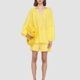 Yellow Silk Habotai Baume Blouse - Joseph