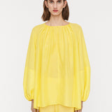 Yellow Silk Habotai Baume Blouse - Joseph