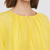 Yellow Silk Habotai Baume Blouse - Joseph