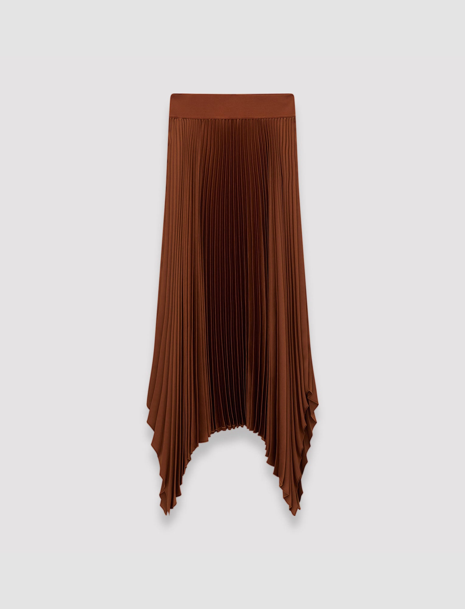 brown-ade-knit-weave-plisse-skirt-JOSEPH