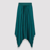 Blue Ade Knit Weave Plissé Skirt - Joseph