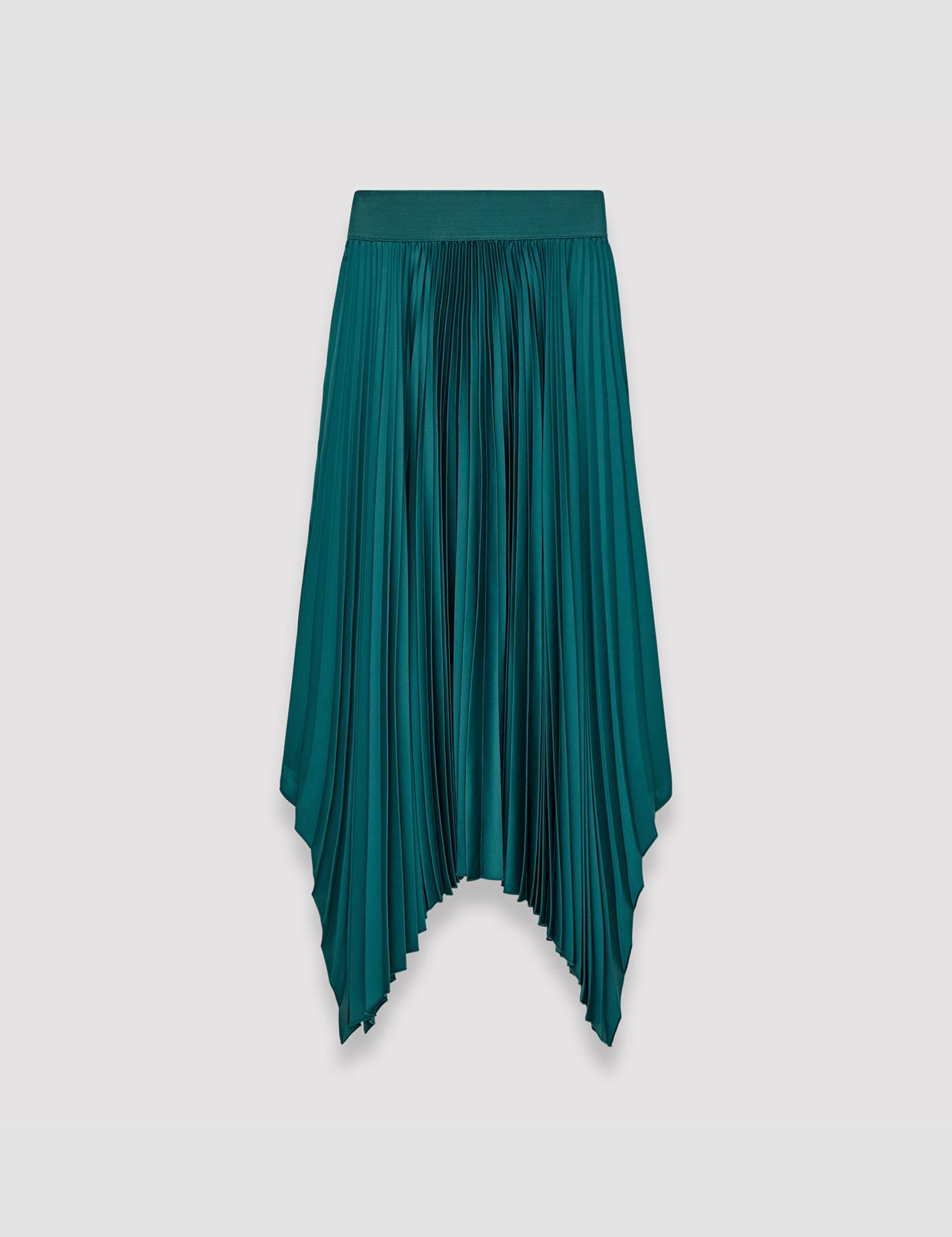 Blue Ade Knit Weave Plissé Skirt - Joseph