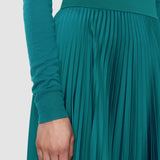 Blue Ade Knit Weave Plissé Skirt - Joseph