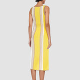 White Colour Block Rib Dress - Joseph